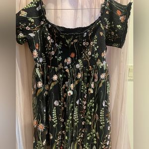 Torrid Embroidered Off Shoulder Party Dress